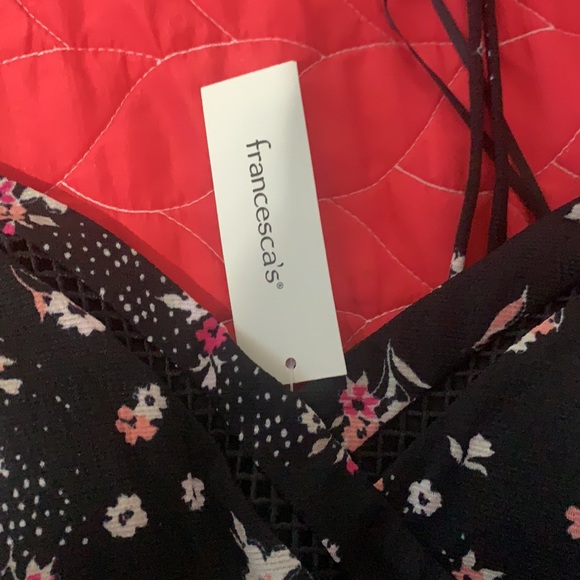 Francescas  black floral  dress , size M , NEW , tag attached. - Picture 2 of 4